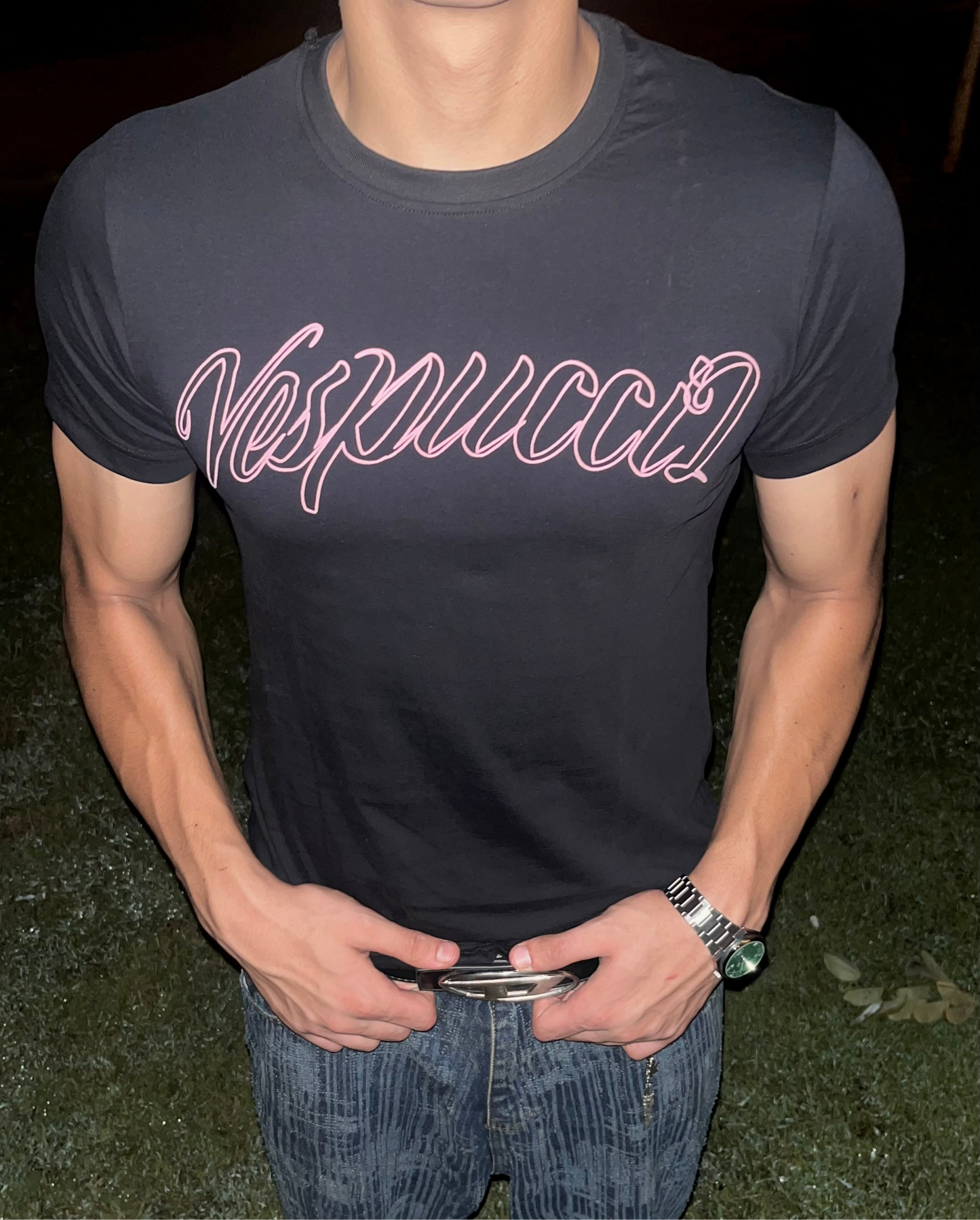 REGULAR FIT TEE DESIGN PINK