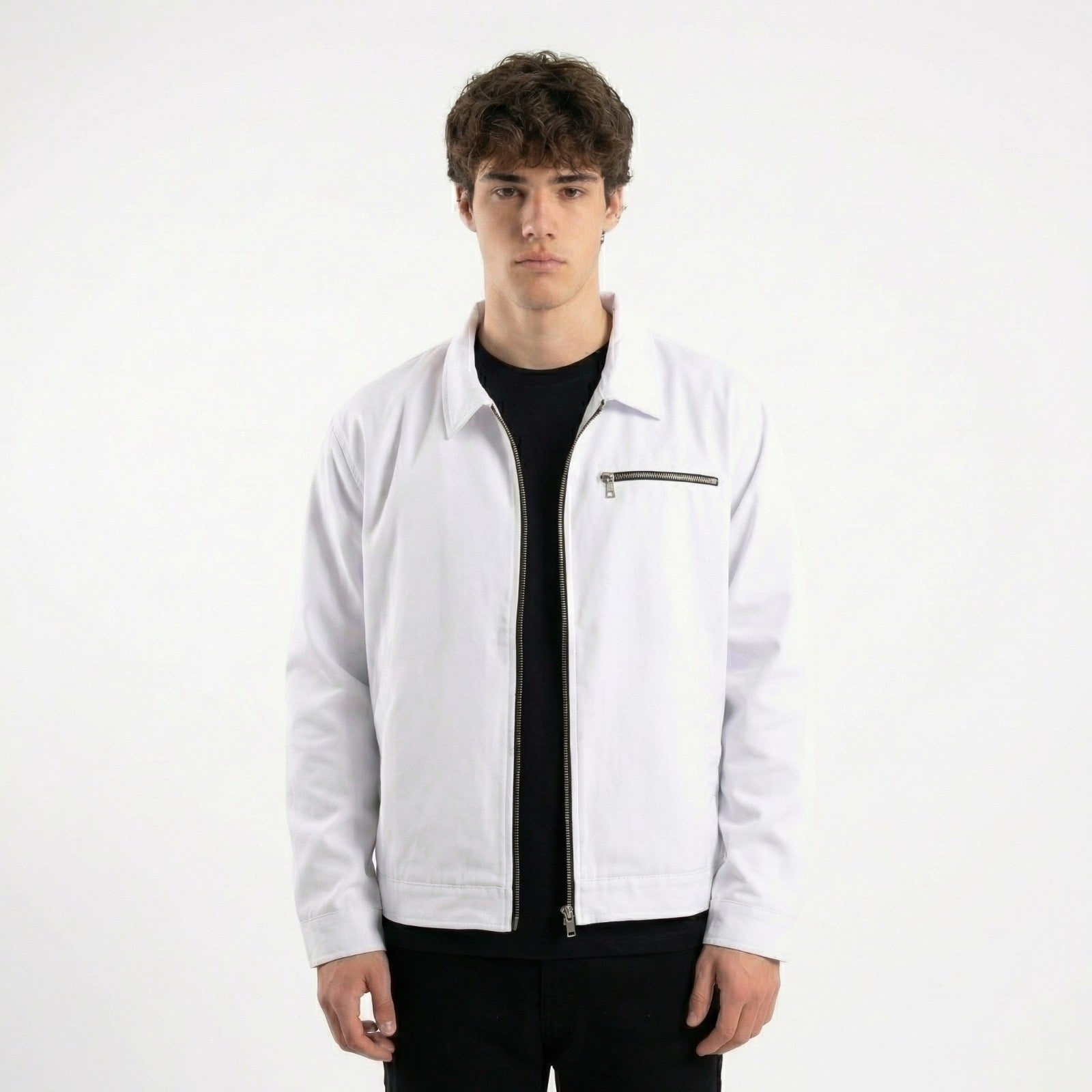 VESSPUCCII WHITE WORKER JACKET