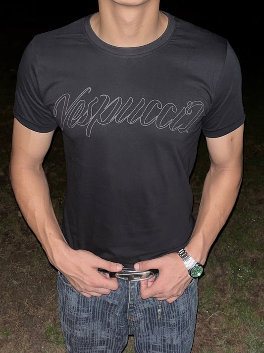 REGULAR FIT TEE DESIGN GRAY