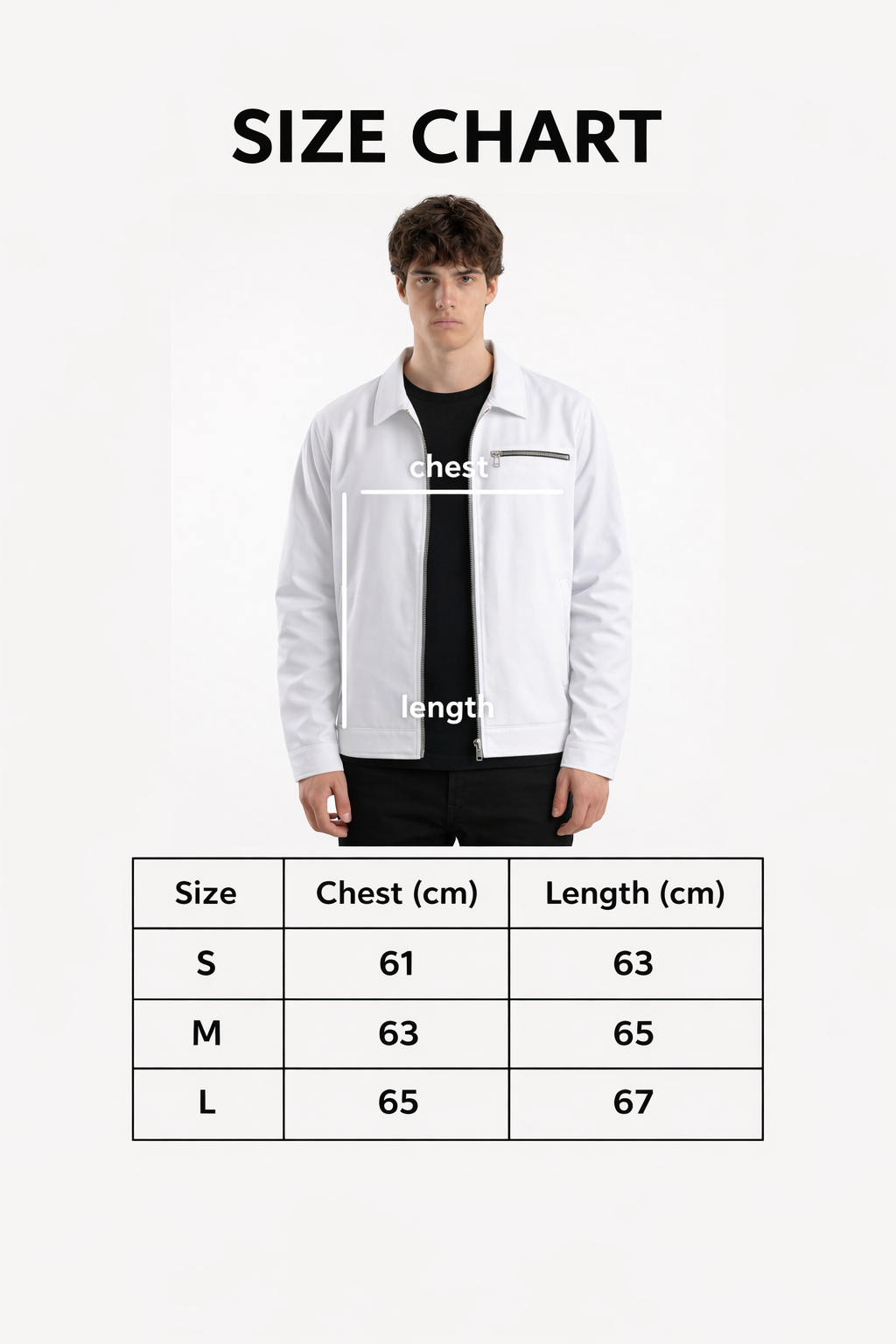 VESSPUCCII WHITE WORKER JACKET