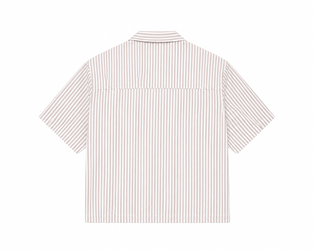 VESS BEIGE STRIPED SHIRT